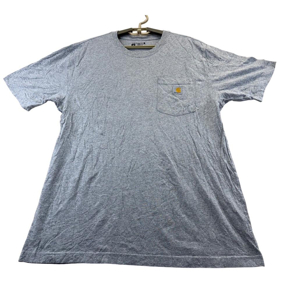 Carhartt T-Shirt Mens M Gray Loose Fit Pocket Short Sleeve Workwear Casual Tee